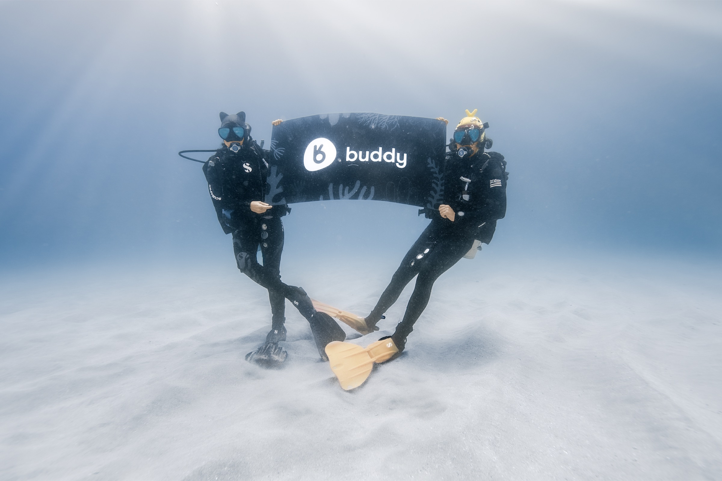 Buddy logo underwater